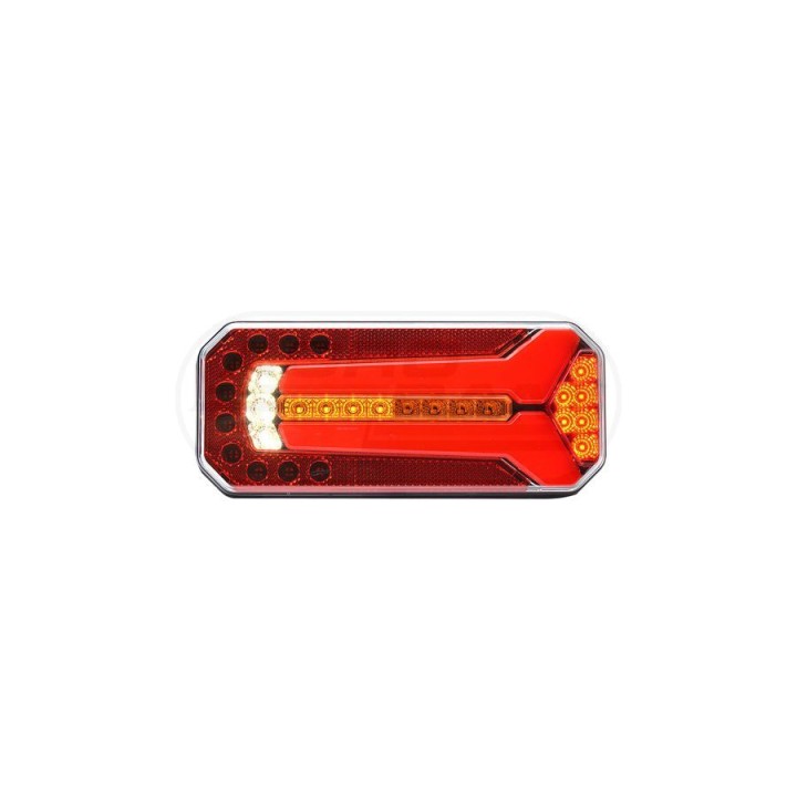 Lampa zespolona tylna LED, 12V-24V + przewody 200cm YLY-S 5x0,5mm2, diody 1124 DD L/P, W150DD WAŚ