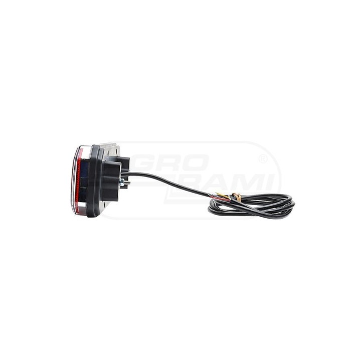 Lampa zespolona tylna LED, 12V-24V + przewody 200cm YLY-S 5x0,5mm2, diody 1124 DD L/P, W150DD WAŚ