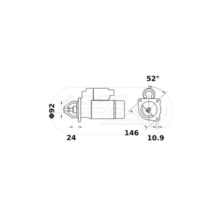 ROZRUSZNIK Z REDUKTOREM 62/930-173  12v , 3kw ISKRA / MAHLE / LETRIKA MS25 , 81870754, 82013134, 82014160