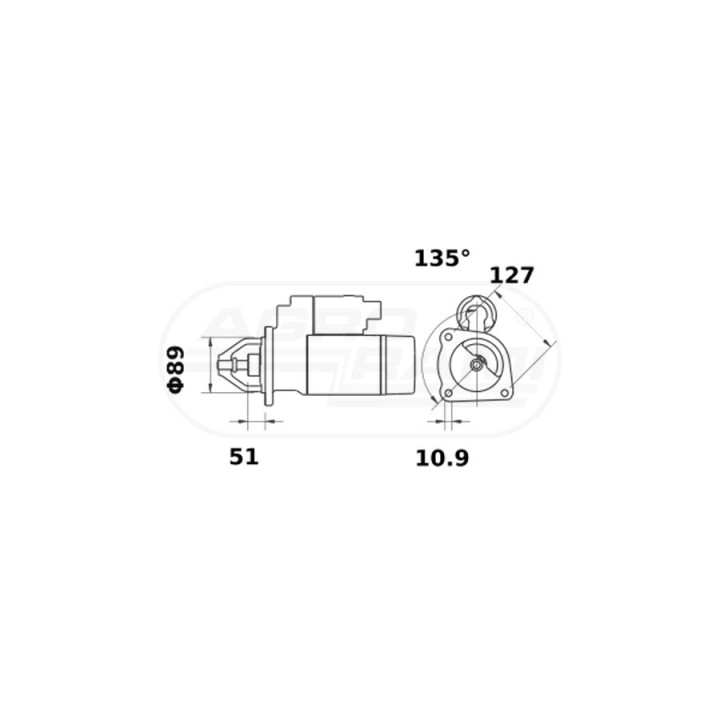 ROZRUSZNIK 62/930-140 , 930-13 12V 3KW Z-10 ISKRA / MAHLE / LETRIKA MS152 , 121449A2, 189330A1, 189330A5