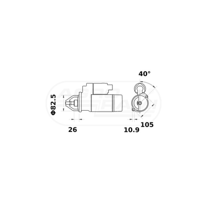 ROZRUSZNIK 62/930-298  Z-9 ISKRA / MAHLE / LETRIKA MS641 , 04300006 , 113181 ,01183404