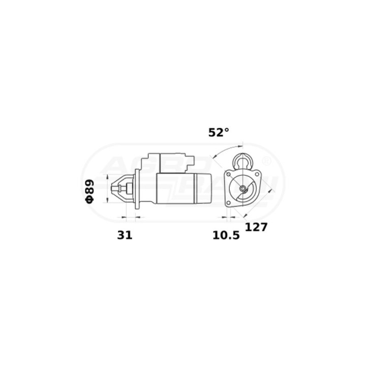 ROZRUSZNIK IS0841 , 930-257 , 930-221 , 62/930-193 12V - 3,0 kW ISKRA / MAHLE / LETRIKA MS446 , 329981 ,  01180928, 01182233