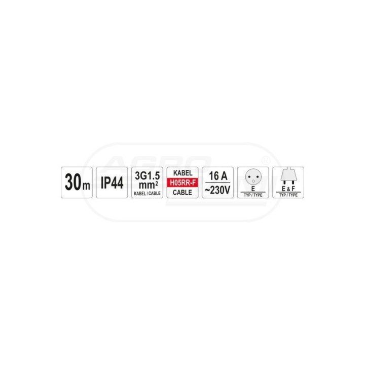 Przedłużacz bębnowy YATO 30 m YT81053