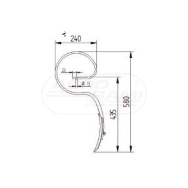 Ząb SV z redliczką 45x10 1731001000/B BAGRAMET