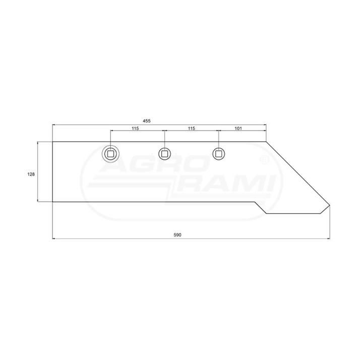 Lemiesz 4-skibowy z dziobem PR/048 1024020020G AGRO-INTERSTAR