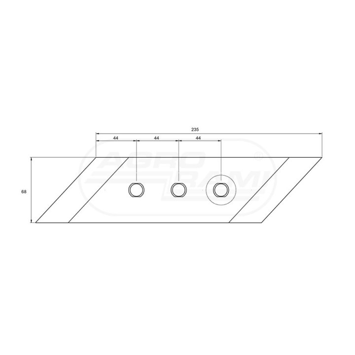 Dłuto prawe VIS/17 1067270000 AGRO-INTERSTAR
