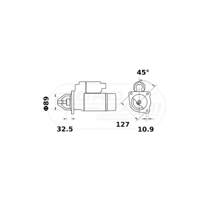 Rozrusznik 62/930-181 , 930-274 12V - 12V - 4,2 kW  ISKRA / MAHLE / LETRIKA  z przekładnią redukującą MS225 , 2873K621, 3648190M