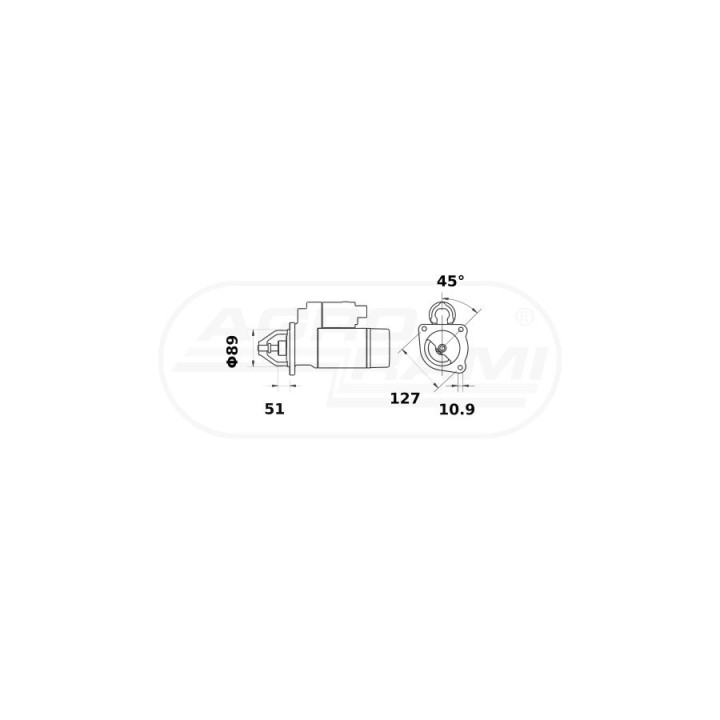Rozrusznik z reduktorem 12V-4,2KW 69185771 ISKRA MAHLE