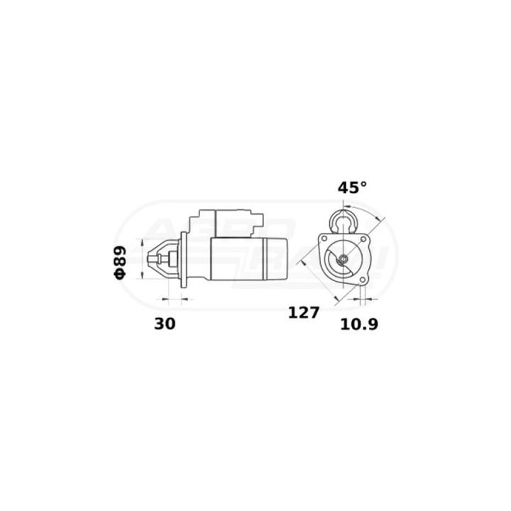 ROZRUSZNIK 62/930-203 12V - 4,2 kW ISKRA / MAHLE / LETRIKA JX B186882 MS168 , MS138 , 7318375, 87318735