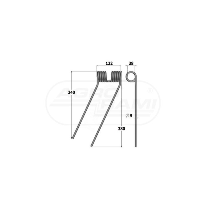 Palec przetrząsacza KLI0217 N335DN, TS286, TS290, TS320, TS3 06580456,436014,1.1043.030.107.00 PRODUKT POLSKI