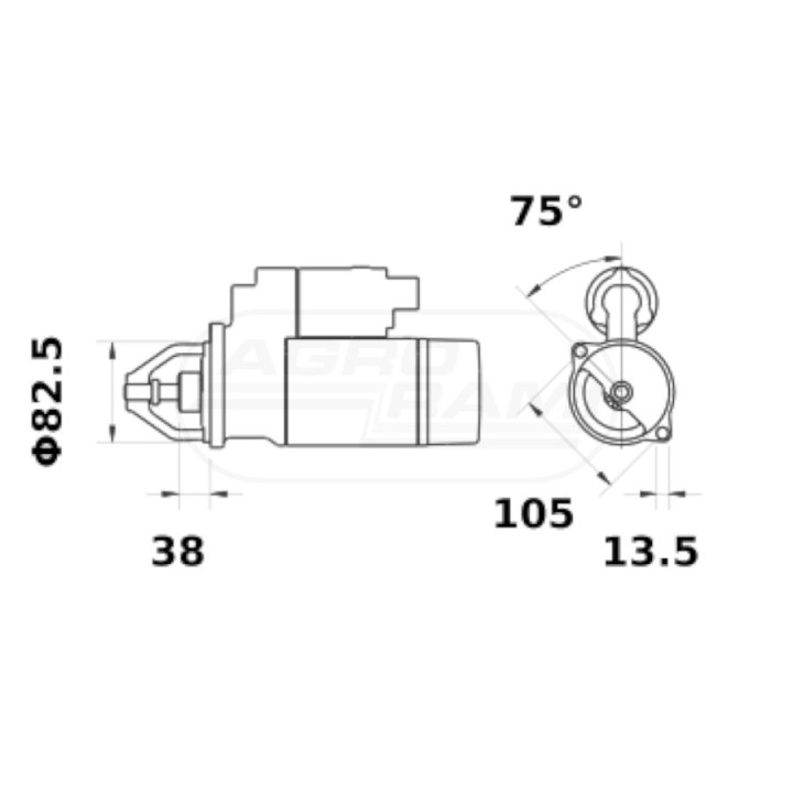 ROZRUSZNIK ISKRA / MAHLE / LETRIKA MS44 , MS45 , 0011230230 , 7700061622
