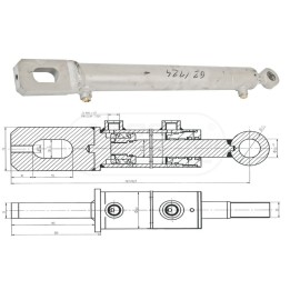 Cylinder hydrauliczny CJ-S121-9-50/28/420 0876300000081 Skrawmet