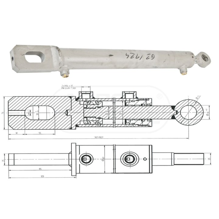 Cylinder hydrauliczny CJ-S121-9-50/28/420 0876300000081 Skrawmet