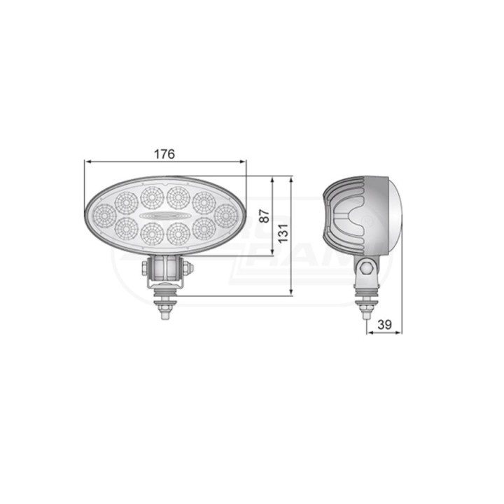 Lampa robocza LED WESEM owalna 3000 lm CRV1A.49501 WESEM