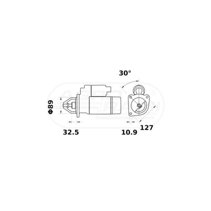 ROZRUSZNIK 62/930-262 930-272 ISKRA / MAHLE / LETRIKA 12V, 3.2 Kw Manitou MS297 ,  3542185M93, 3667037M91