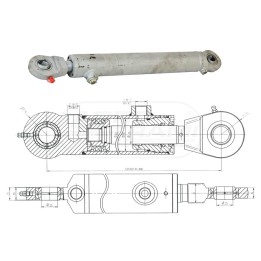 Cylinder ukł.wspomagania CJ-S07-50/28/300           WSPOMAGANIE UKŁ. KIEROWN. 88276909 Skrawmet