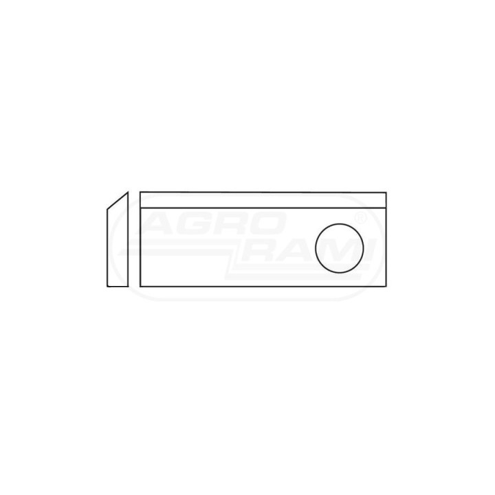 Nożyk kosiarki SAMASZ 100x49x4 Fi 21 mm - paczka 25 sztuk RS-100 L GERPOL