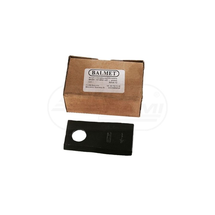 Nożyk kosiarki SAMASZ 100x49x4 Fi 21 mm - paczka 25 sztuk RS 102P GERPOL
