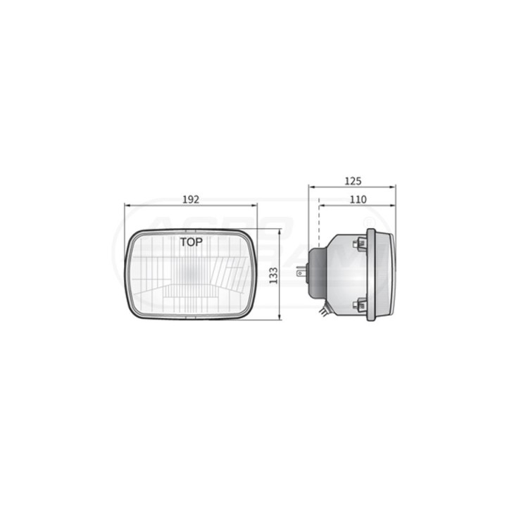 Reflektor przedni FIAT 126p RE.03008.01, RE0300801, RE.03008 WESEM