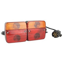 Lampy zespolone tylne, przewodowe na magnes 12-24V TT TECHNOLOGY TT.12003A Uniw.lampy+przewody