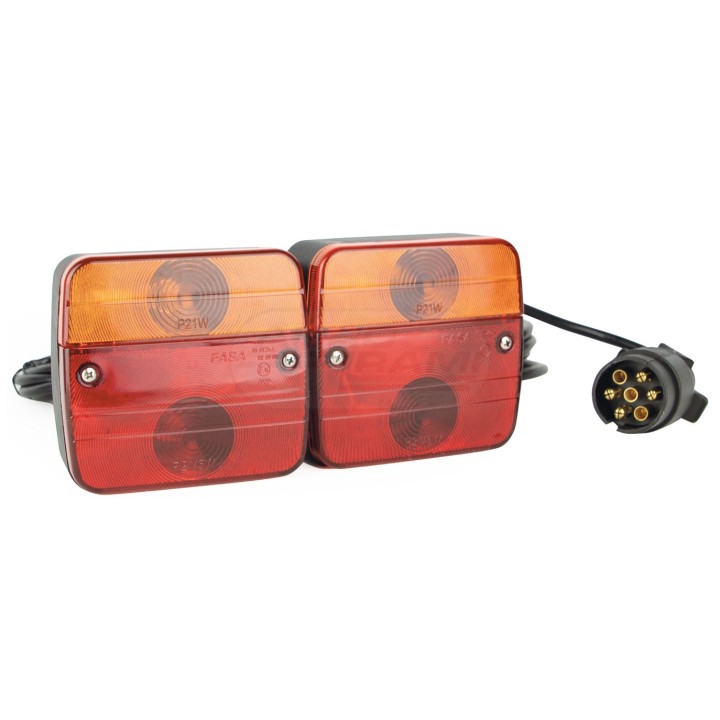 Lampy zespolone tylne, przewodowe na magnes 12-24V TT TECHNOLOGY TT.12003A Uniw.lampy+przewody