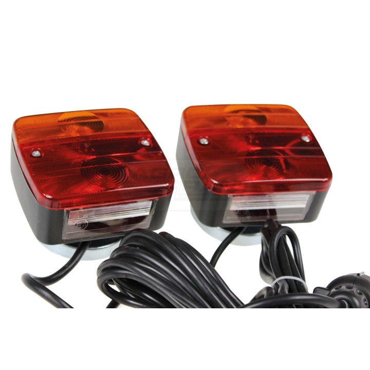 Lampy zespolone tylne, przewodowe na magnes 12-24V TT TECHNOLOGY TT.12003A Uniw.lampy+przewody