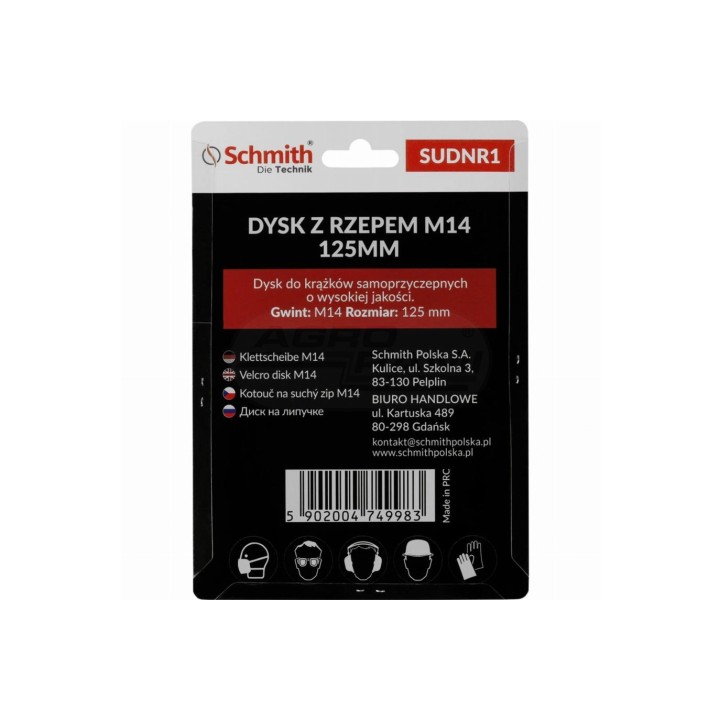 Dysk z rzepem M14 125 mm
