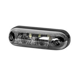Lampa obrysowa owalna EMA32G-GRAPHITE pozycyjna przednia LED12/24V przewód 2x0,75-0,5mb LD 370/GRAPHITE HORPOL
