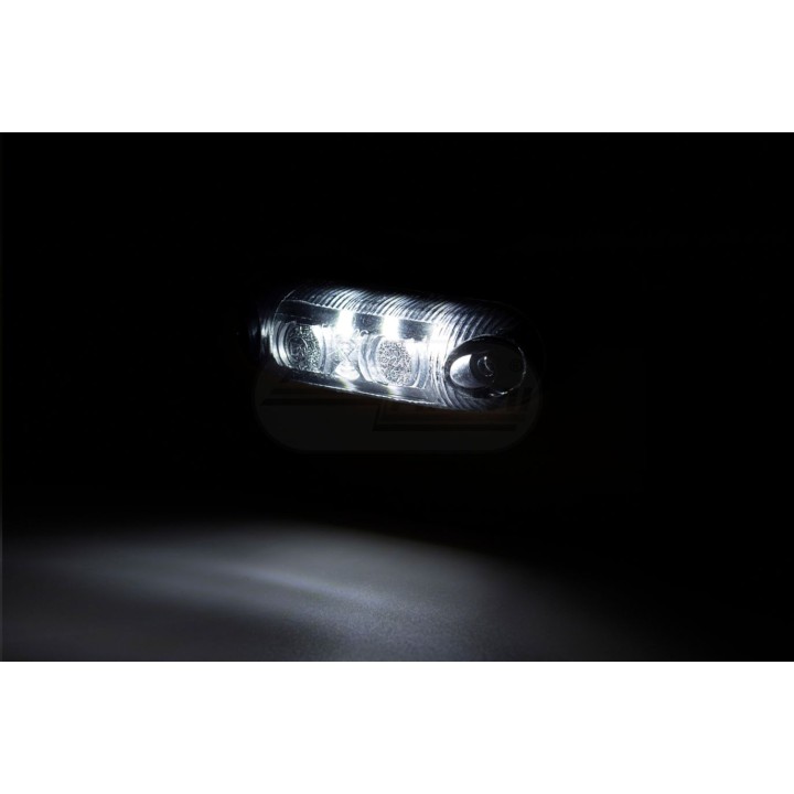 Lampa obrysowa owalna EMA32G-GRAPHITE pozycyjna przednia LED12/24V przewód 2x0,75-0,5mb LD 370/GRAPHITE HORPOL