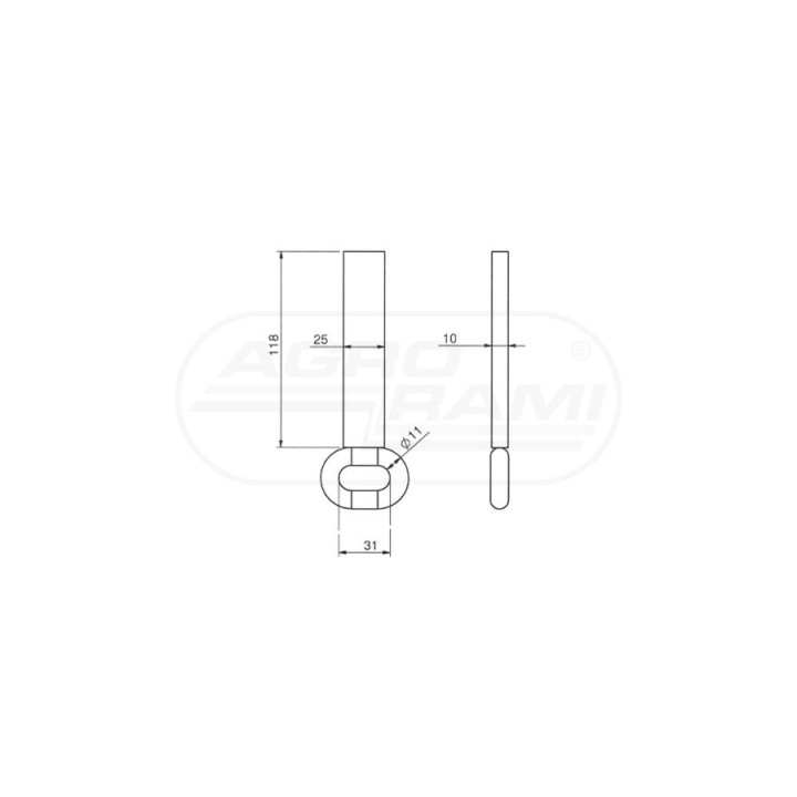 Łańcuch wsuwany 25x118x10 wzmacniany KMG 23 listwy 2221030101, KMG-672161