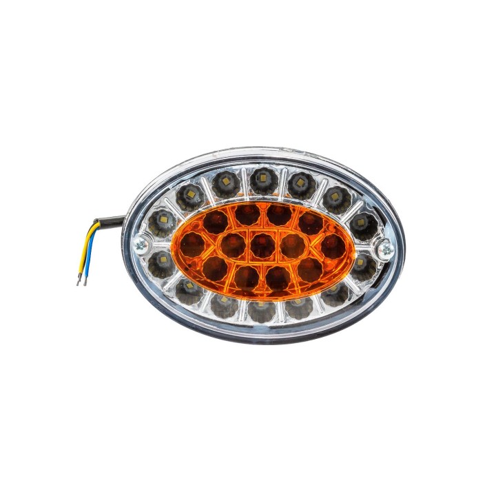 Lampa LED przednia kierunkowskaz New Holland montaż na rurkę fi 25mm 84262863, 84180791