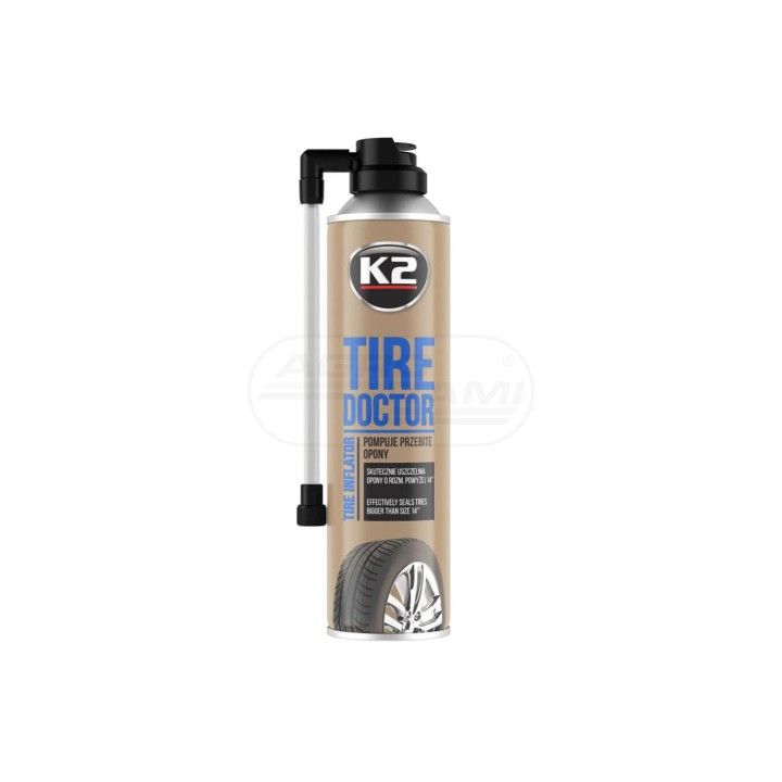 Preparat do awaryjnych napraw opon , uszczelnia i pompuje B311 TIRE DOKTOR 500 ML. K2