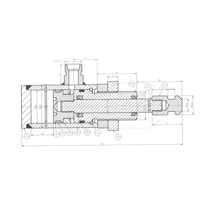 Siłownik hydrauliczny zasuwy 405050150000 Skrawmet