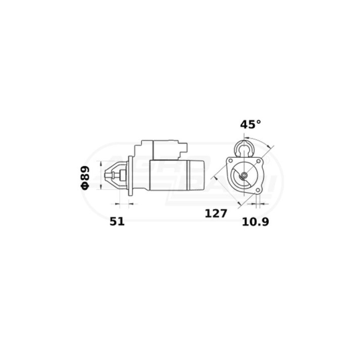 Rozrusznik.62/930-299  jx60,70,80 ISKRA/LETRIKA MS24 , MS625 84208918,84208918, IS1189 MAHLE