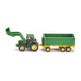 Traktor John Deere z przyczepą i ładowarką 4006874018437 SIKU
