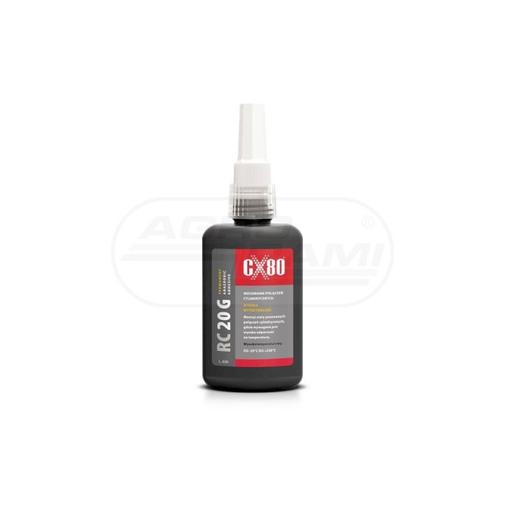 Klej wysokotemperaturowy do montażu łożysk, pierścieni CX80 10ml RC20G