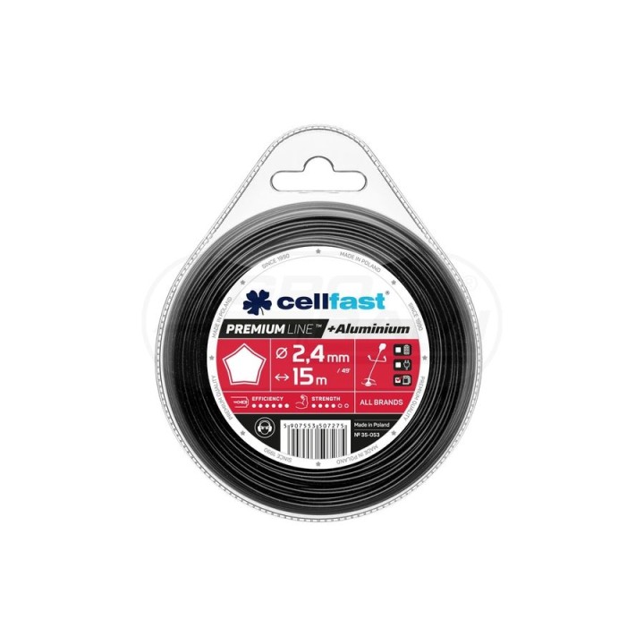 Żyłka tnąca PREMIUM - gwiazdka 2,4 mm 15 m 35-053 Cellfast