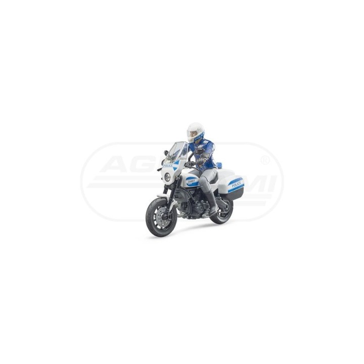 Motocykl policyjny Scrambler Ducati z figurką policjanta Bruder 62731 BR62731 BRUDER