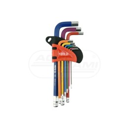 Zestaw kluczy imbusowych kula YATO 1,5-10 mm 9 elementów YT05632