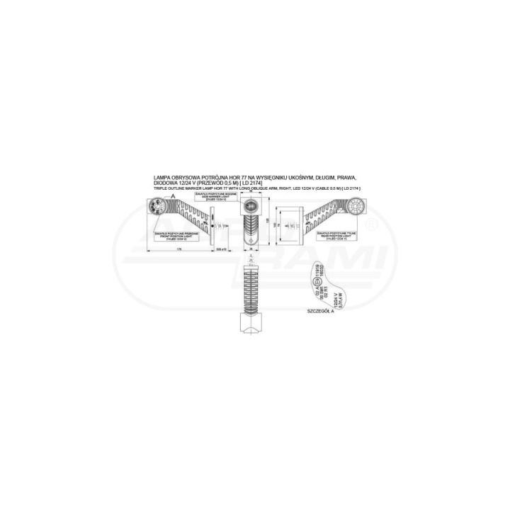 Lampa obrysowa LD 2174 HORPOL