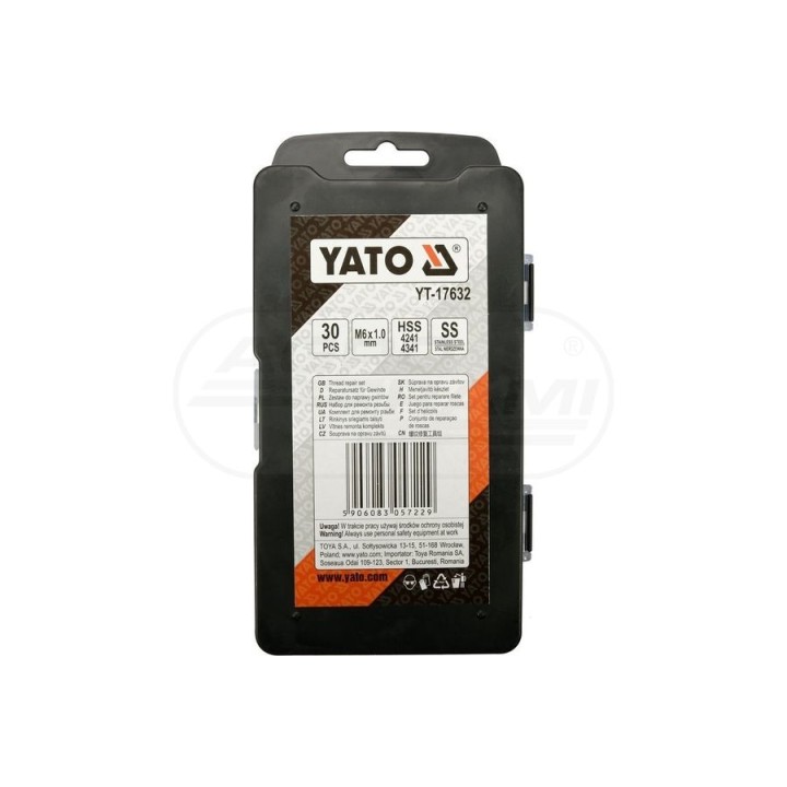 Zestaw do naprawy gwintów YATO M6x1,0 mm YT17632