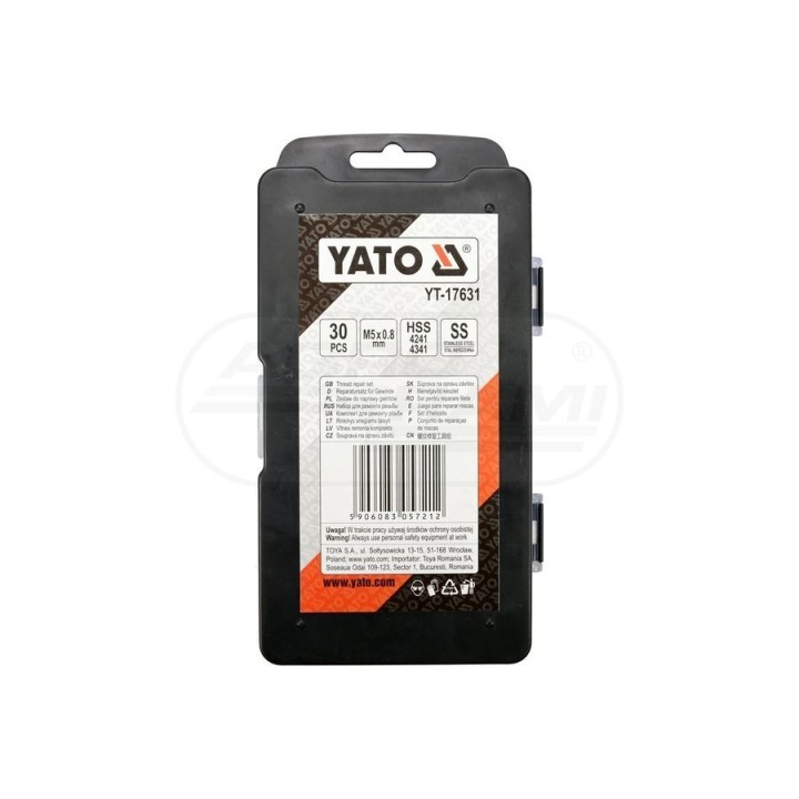 Zestaw do naprawy gwintów YATO M5x0,8 mm YT17631
