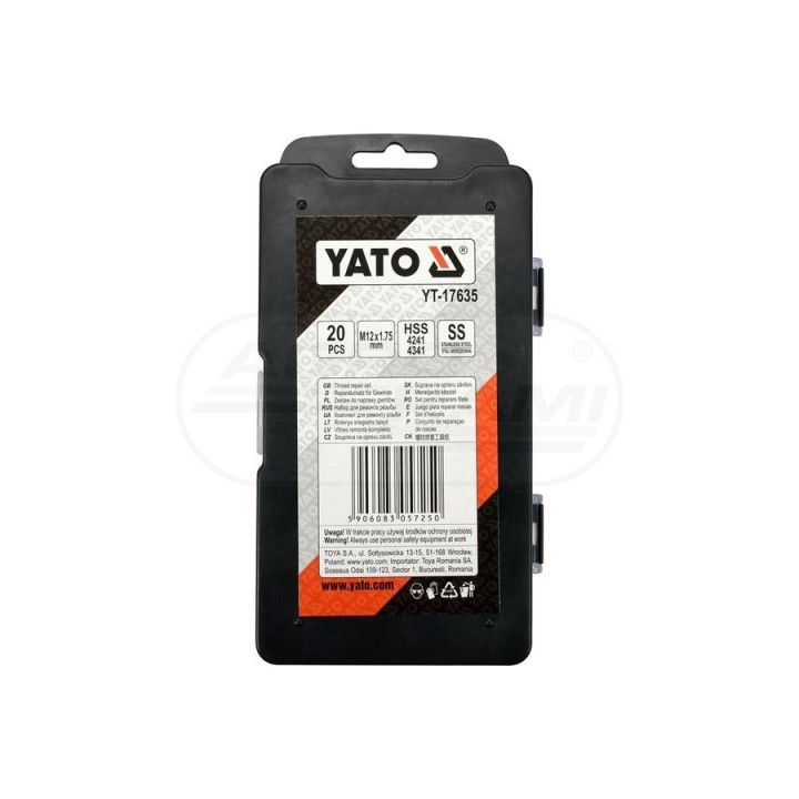 Zestaw do naprawy gwintów YATO M12x1,75 mm YT17635