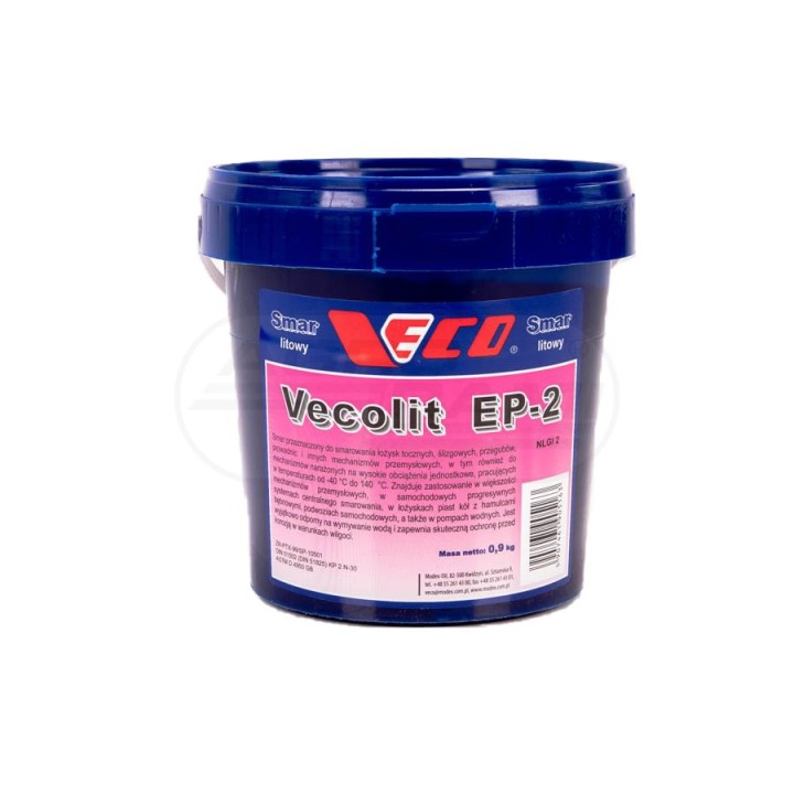Smar VECO czerwony VECOLIT AGRI EP-2 0,9 KG.