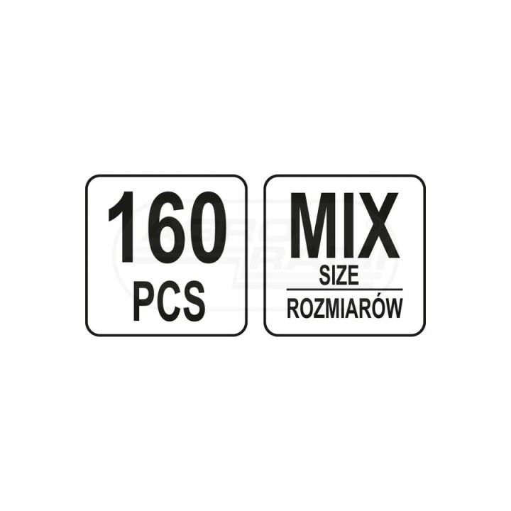 Zestaw złączy elektrycznych YATO mix 160 elementowy YT06891