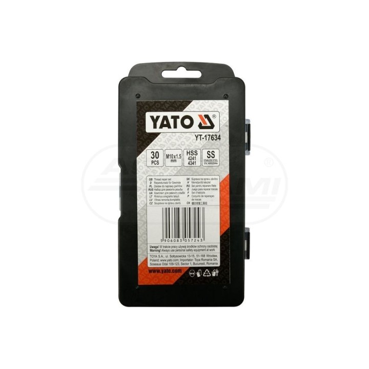 Zestaw do naprawy gwintów YATO M10x1,5 mm YT17634
