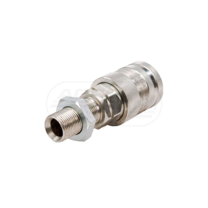 Szybkozłącze hydrauliczne gniazdo long z eliminatorem ciśnienia M20x1,5 gwint zewnętrzny EURO PUSH-PULL (ISO 7241-A) WIAM20MZL-P