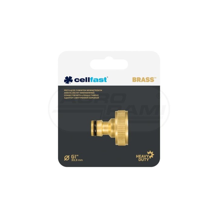 Przyłącze z gwintem wewnętrznym BRASS™ G1” (33,3 mm) 52-855 Cellfast