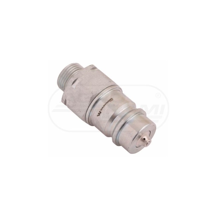 Szybkozłącze hydrauliczne wtyczka z eliminatorem ciśnienia M18x1,5 gwint zewnętrzny EURO 9100818W ISO7241-A WARYŃSKI Waryński