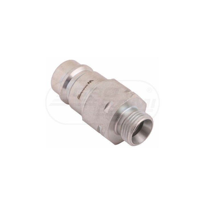 Szybkozłącze hydrauliczne wtyczka z eliminatorem ciśnienia M18x1,5 gwint zewnętrzny EURO 9100818W ISO7241-A WARYŃSKI Waryński